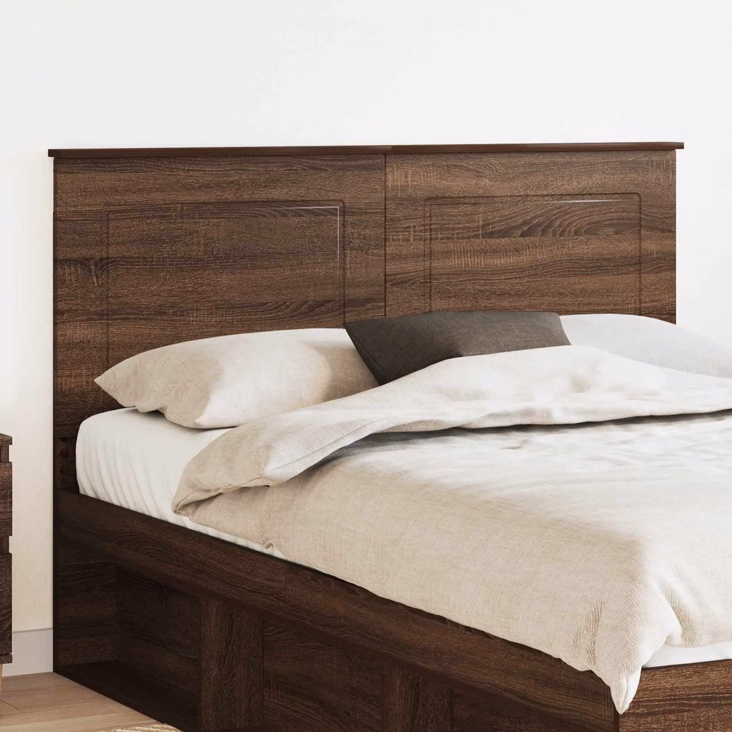 Testiera per letto vidaXL in legno ingegnerizzato color quercia marrone, Larghezza: 100 cm