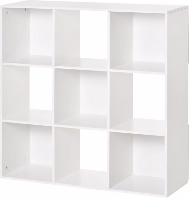 Libreria Scaffale 9 Cubi Divisorio ¨C Minimal ¨C Legno 91.5x29.5x91.5cm