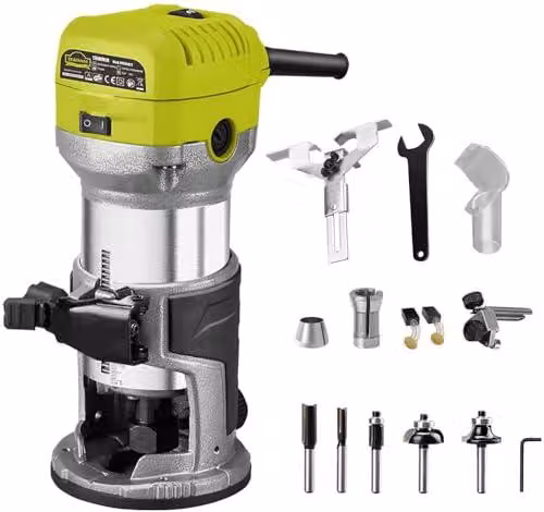 DEWINNER, fresatrice a colonna da 710W, 3 mandrini, fresatrice professionale per legno con accessori