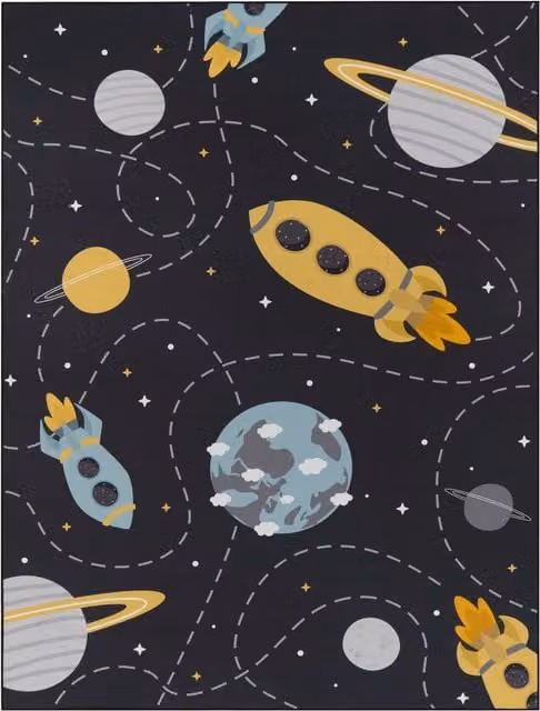 Tappeto per bambini Bini grigio quadrato 200 x 200 cm