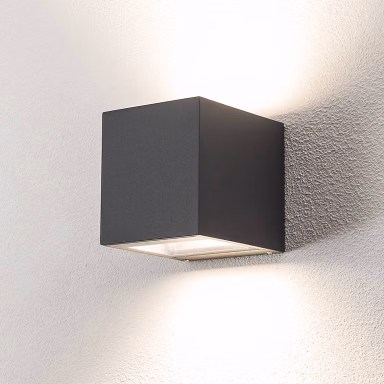 BEGA Applique da esterni a LED 24719 K3, Nero, Alluminio, Moderno, Applique LED da esterni