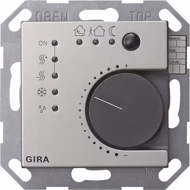 Regolatore continuo KNX con pulsante, 4 vie, sistema 55, acciaio inossidabile 2100600