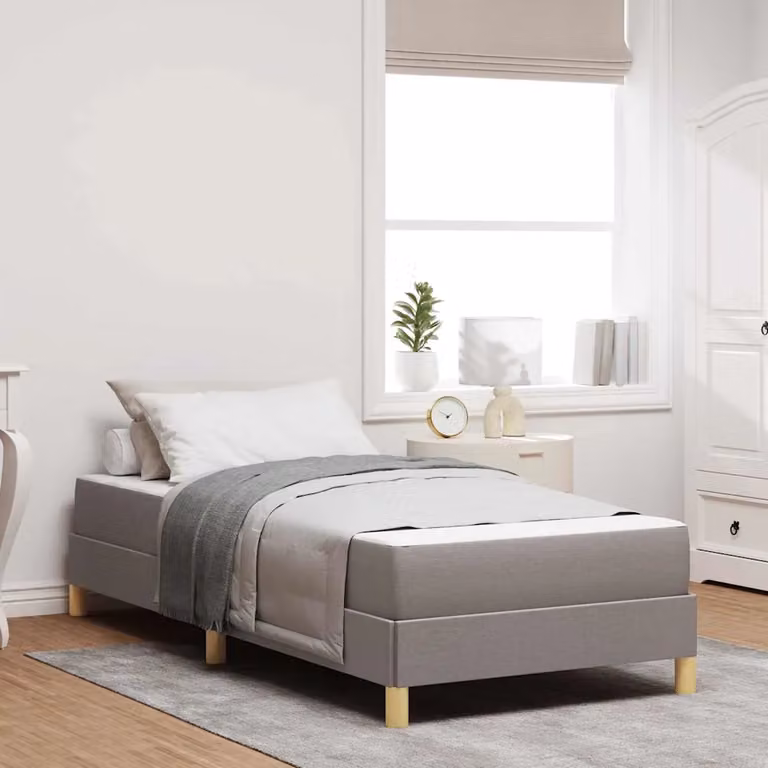 Letto a molle con materasso Talpa vidaXL in tessuto beige o grigio L/P/H: 80 x 200 cm