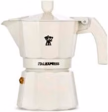 Caffettiera in alluminio Italexpress da 3 tazze colore beige 1361V