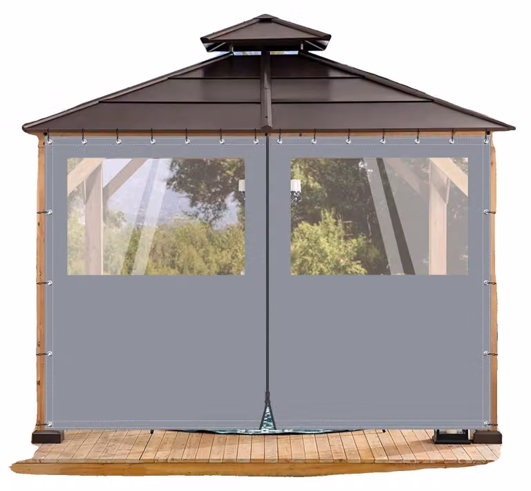 Tenda a rullo in PVC, impermeabile, con bassa infiammabilità, colore grigio, dimensioni 2,44 x 3,05 metri