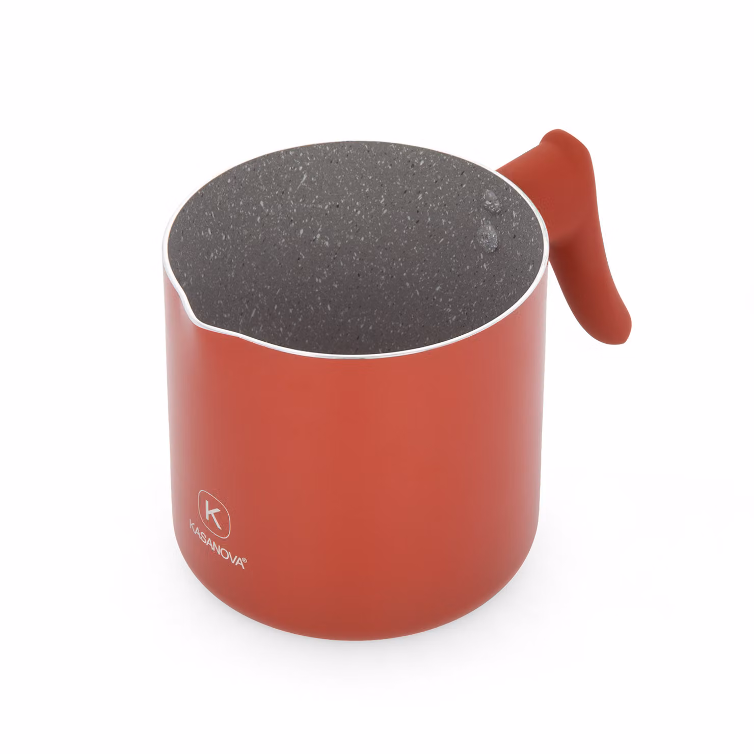 Bollilatte Kasanova con rivestimento antiaderente in ceramica, colore rosso bordeaux, diametro 12 cm – 2