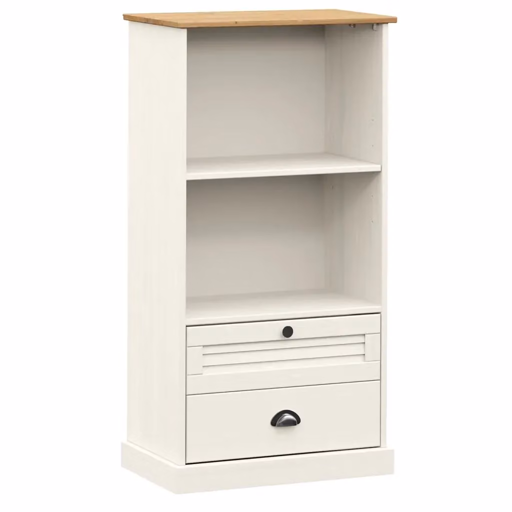Libreria-Scaffale VIGO Design Mania in Legno Massello di Pino Bianco, L 60 cm x P 35 cm x H 114,5 cm – 2