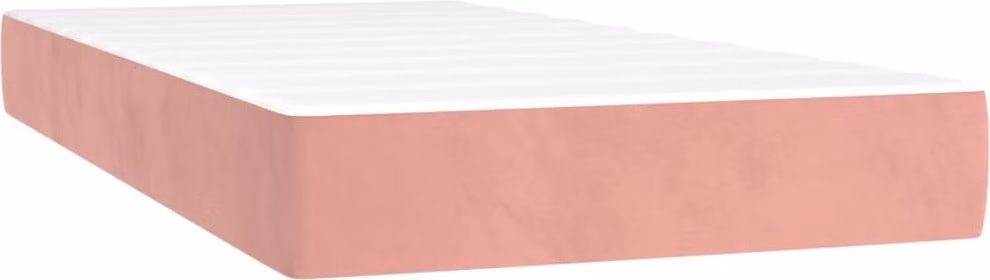 Materasso a Molle Insacchettate Rigidità Media Rosa 80x200x20 cm in Velluto