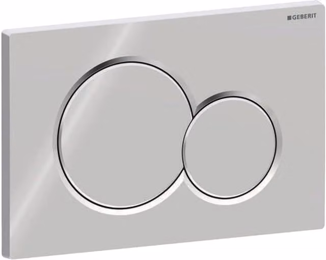 Placca per scarico a due tasti Geberit Modello Sigma 01 cromata lucida argento – 1