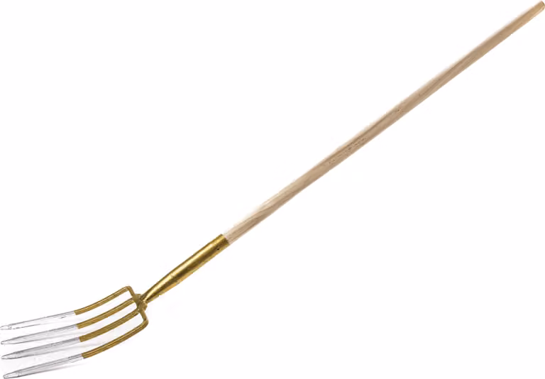 KOTARBAU® Forca a 4 punte con manico forca da letame forca da giardino forca da letame forca da giardino forca da vangare forca da giardino forca da filo di ferro per giardino e