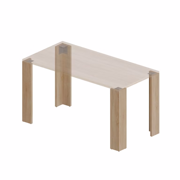 POKAR pattini per tavolo telaio tavolo in acciaio gamba tavolo fai da te scrivania industriale, colore:Rovere Sonoma, dimensioni:13x13x72 cm