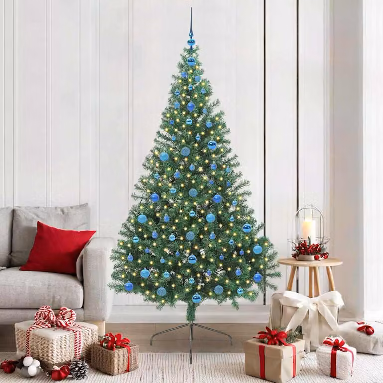 Maison Exclusive - Albero di Natale artificiale preilluminato verde 210 cm PVC
