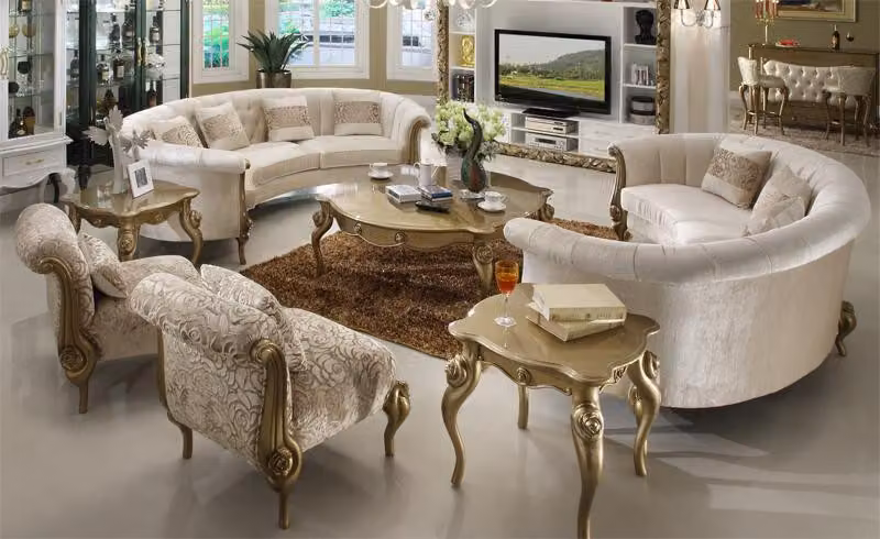 Rund Couch Wohnlandschaft Runde Sofa Polster Eck Garnitur Big Sofas Couchen