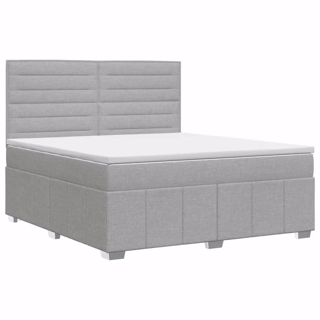 Letto box spring con materasso vidaXL Grigio Chiaro L/P: 140 x 190 cm – 2