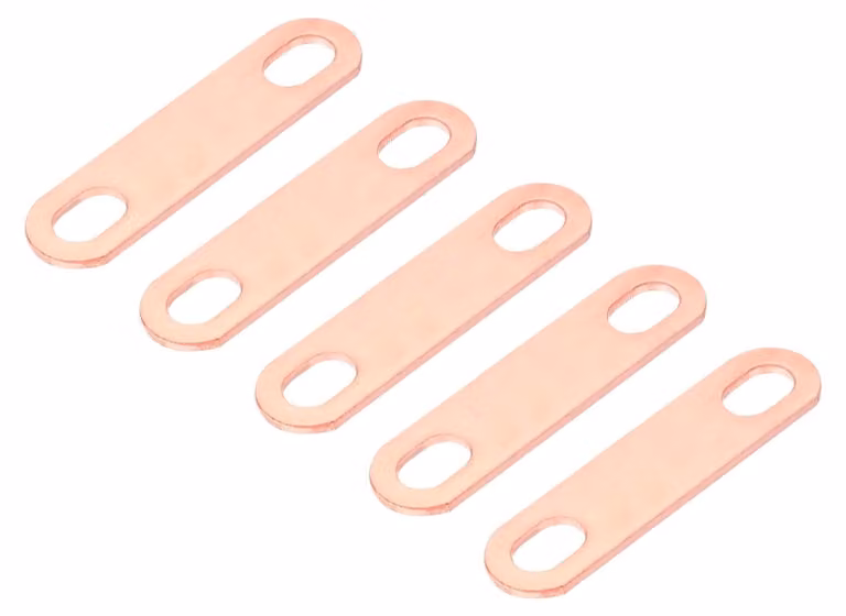 Barre di collegamento, 5 pezzi, distanza di 30 mm, in ottone rosso, per batterie LiFePO4