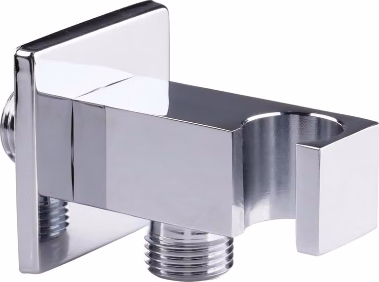 Wandaansluitboog con supporto per doccia - attacco universale per doccetta - 1 pezzo