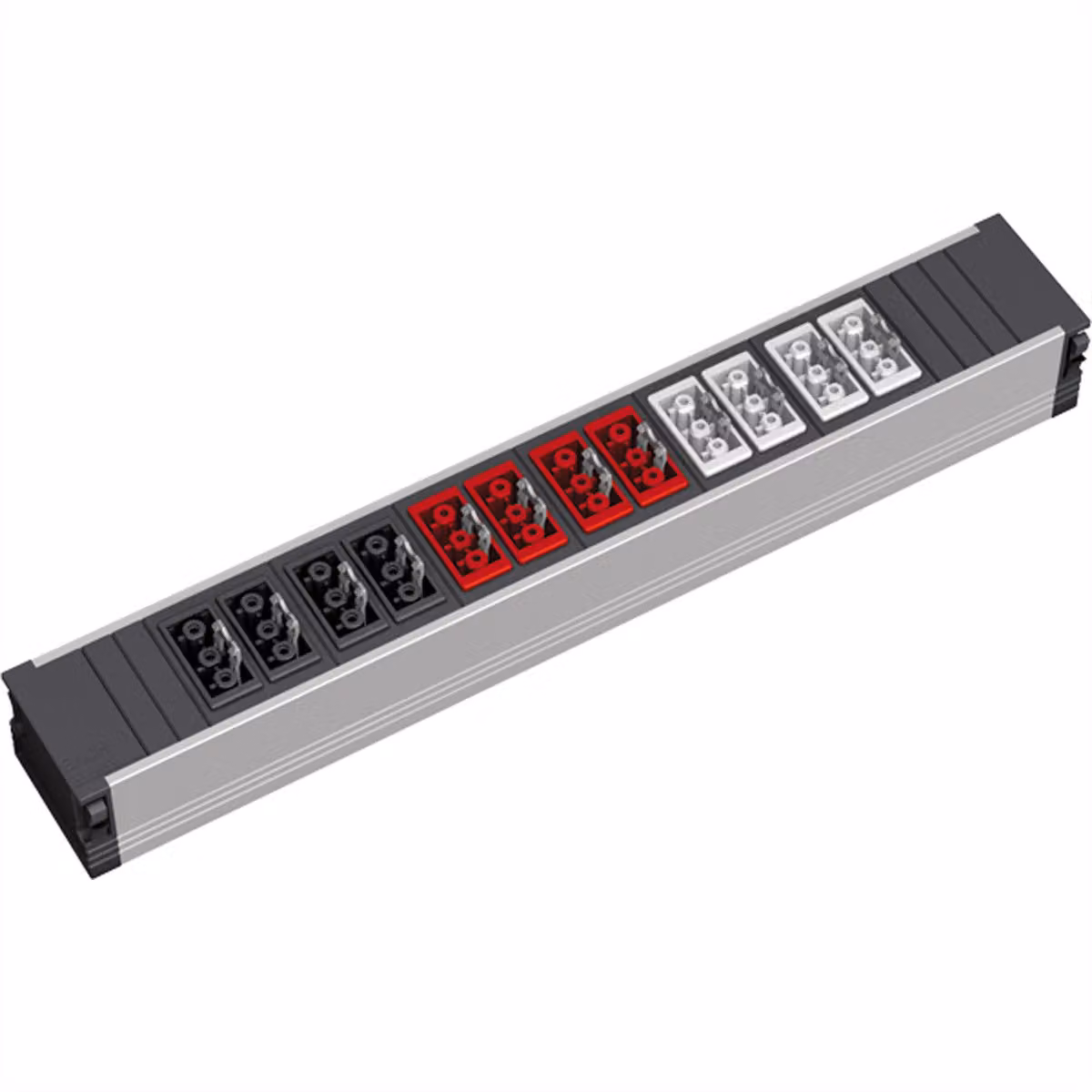 BACHMANN Punto di consolidamento 4xSw 4xRot, 4xGST18 schwarz, 4xGST18 rot