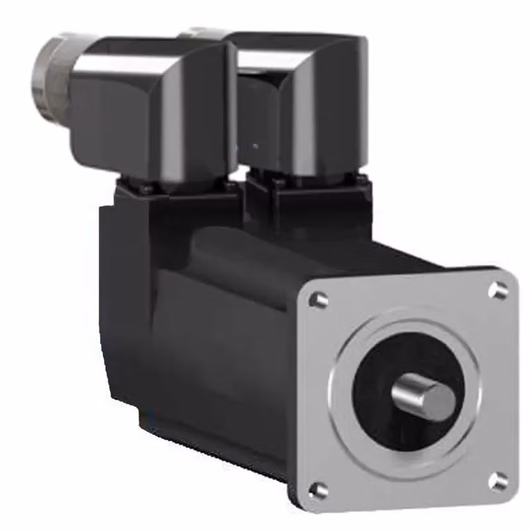 Servo AC Schneider Electric, SH3, 55 mm, 0,5 nm, albero liscio IP65/IP65, monogiro 128 P/U, 2x M23, freno SH30551P01F2100