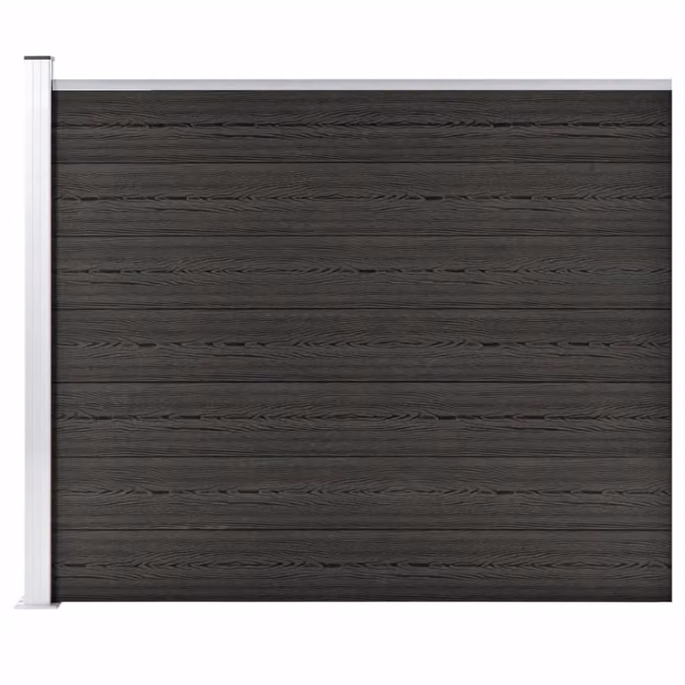 Elemento di recinzione in WPC 175x146 cm grigio