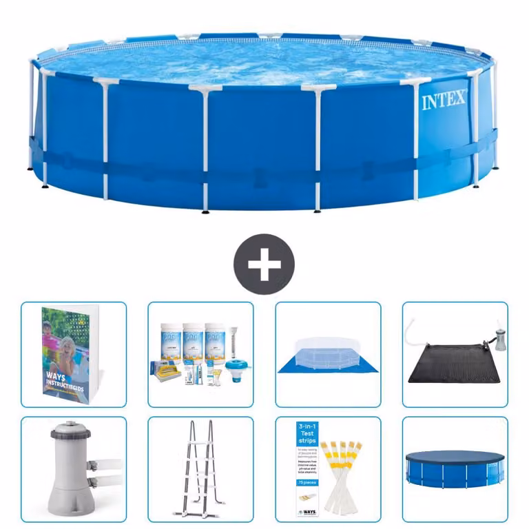 Piscina autoportante rettangolare - 457x122 cm - 7 pezzi - Modello S632