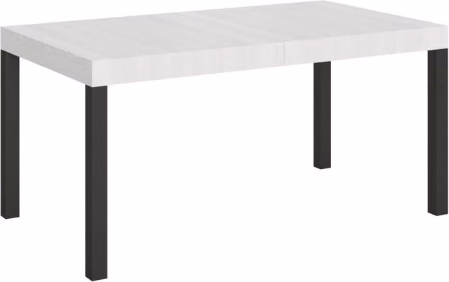 Tavolo allungabile Every Bs Com Bianco Frassino con telaio Antracite L/P/H: 160 x 90 x 77 cm (estendibile a 264 cm)