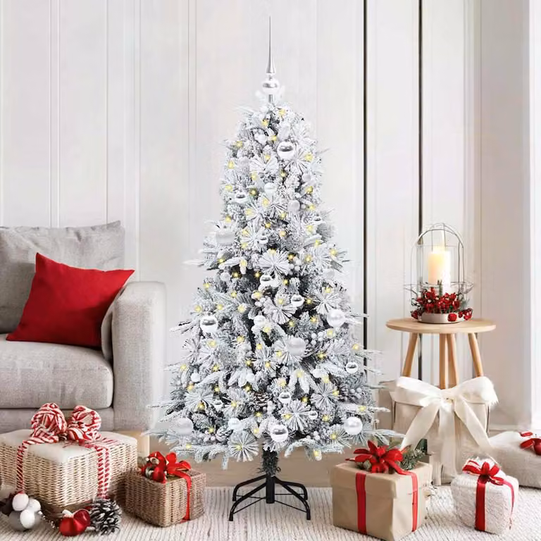Maison Exclusive - Albero di Natale artificiale pieghevole, bianco, 150 cm, in PE e PVC