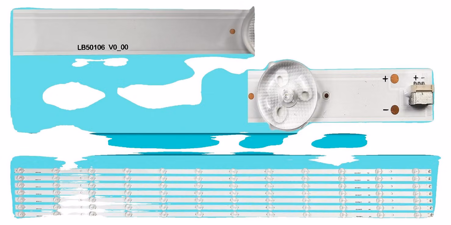 Striscia di retroilluminazione a LED, lunghezza 1100 mm, 12 perline LED, tensione 3 V, compatibile con 50PUS8505, certificata CE