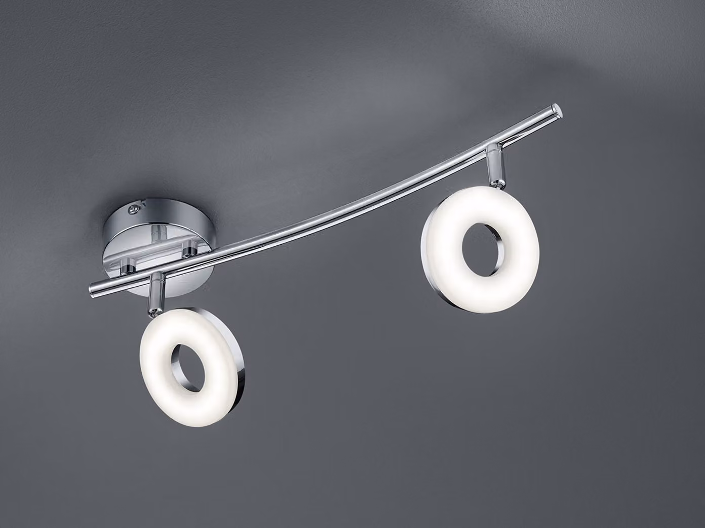 Faretto LED orientabile da soffitto per interni cromato con spot luminoso Lampada da parete rotonda per ufficio