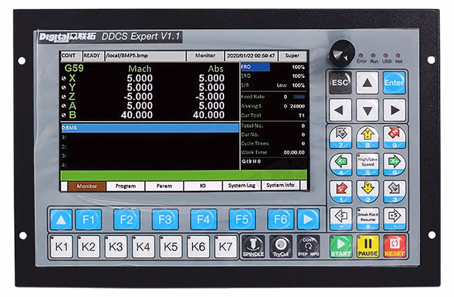 Controllo di movimento CNC, controllo a 5 assi, completo di accessori, DDCS Experte 1.1, 5 assi-b