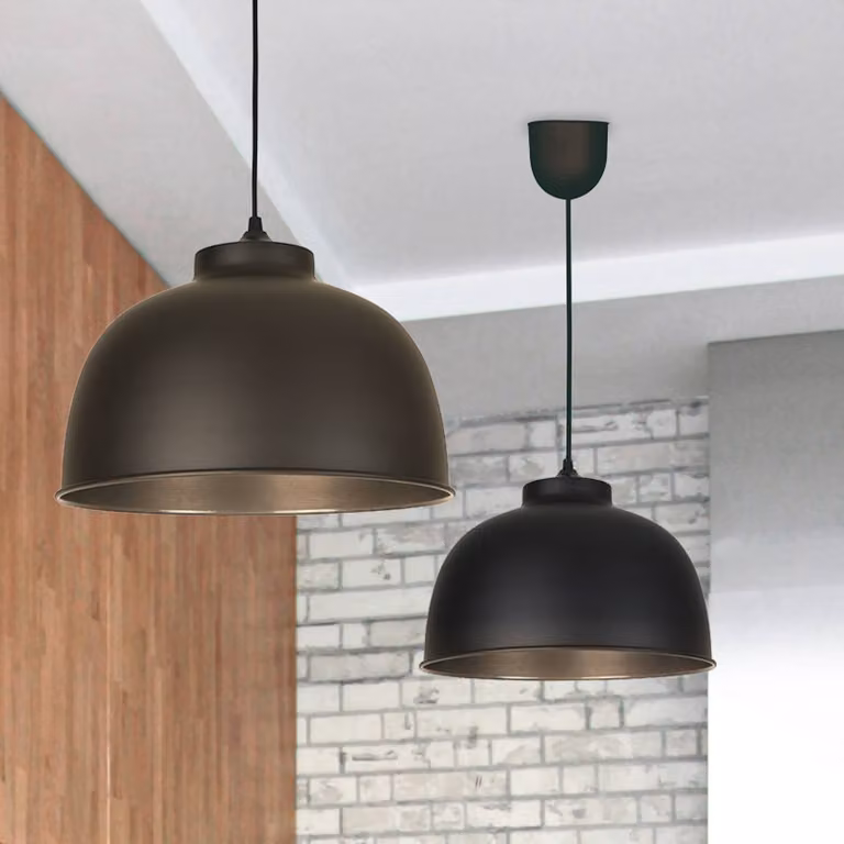 COREP Lampada a sospensione Dock, dimmerabile, Nero, Soggiorno / Sala da pranzo, Metallo, Moderno, Lampada a sospensione