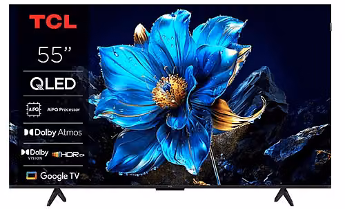 Smart TV TCL 55T69C QLED 4K UHD da 55 pollici con Processore AiPQ, Nero