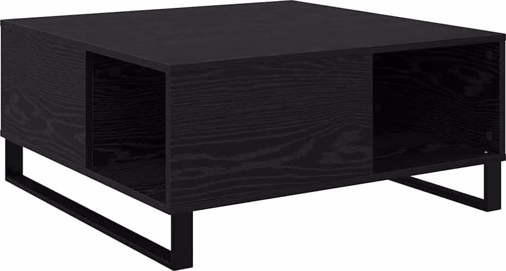 Tavolino da salotto Rovere Nero 80 x 80 x 36,5 cm