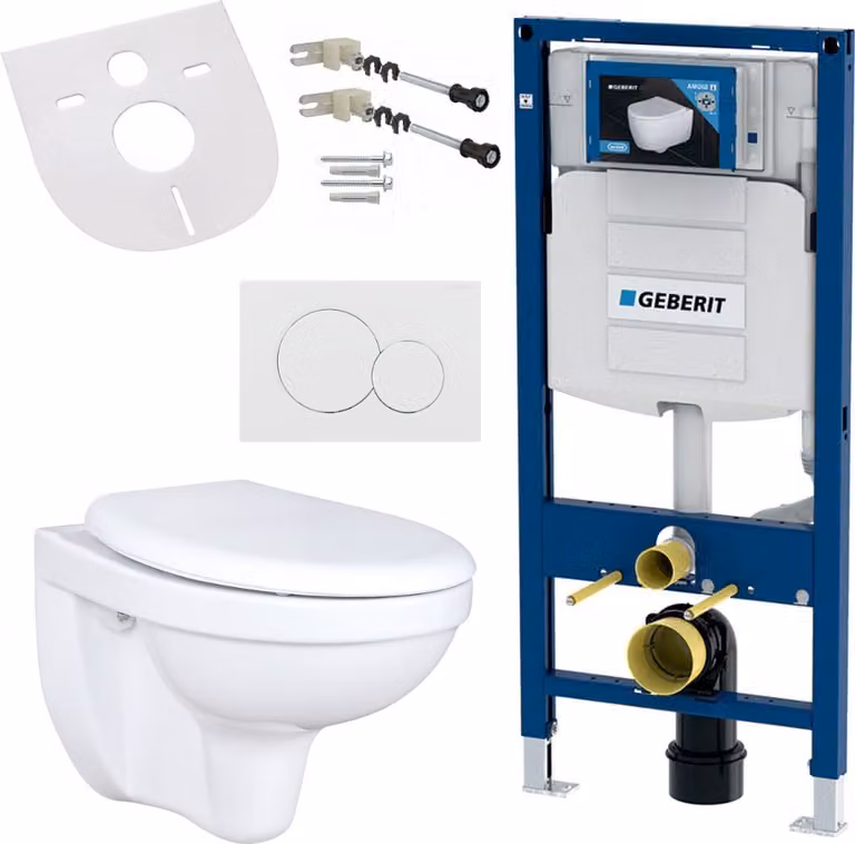 Set completo WC a incasso con sedile – con elemento da pre-montaggio Geberit UP320 abbinato