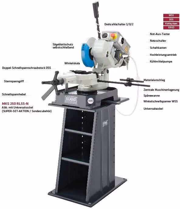 Segatrice circolare per metalli MKS 250 RLSS-N