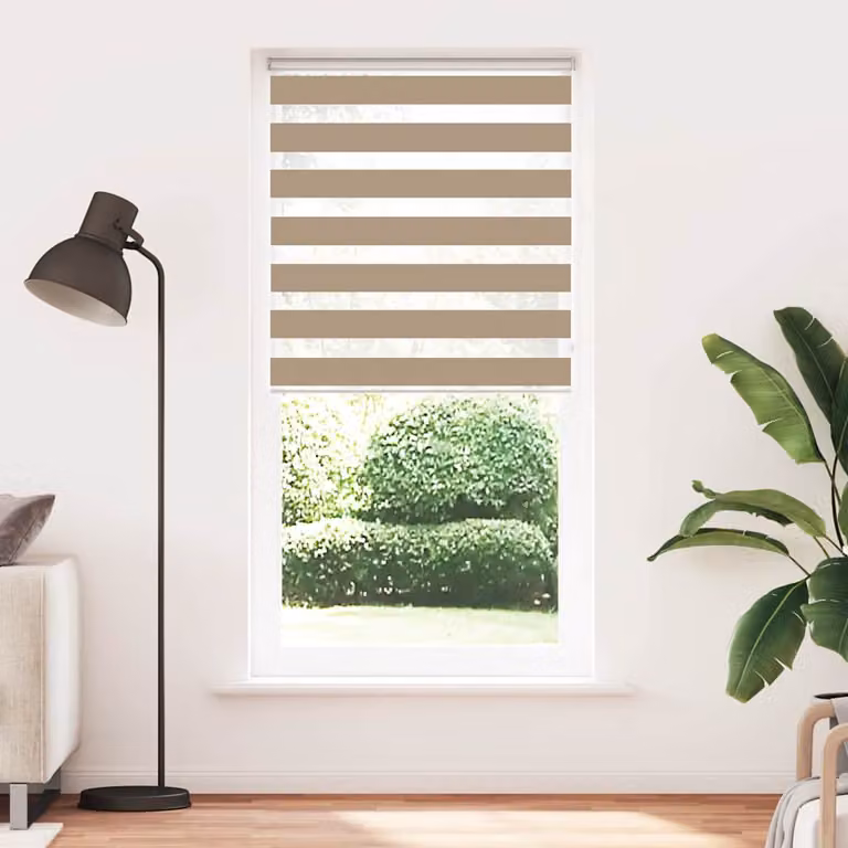 vidaXL Tenda a Rullo Zebra Larghezza Tessuto 110,9 cm Poliestere