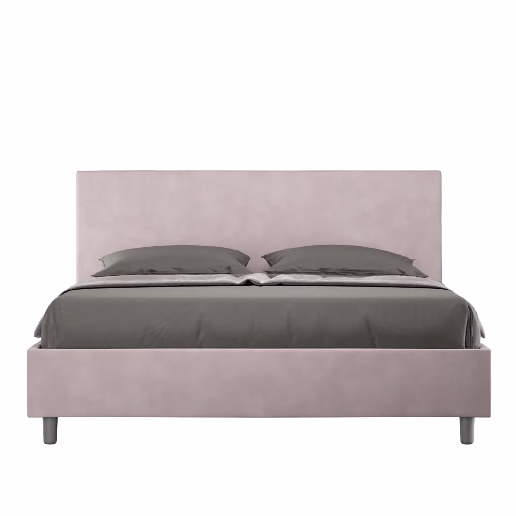 Letto contenitore queen size Adele Ityhome imbottito in microfibra colore viola L/P: 150 x 190 cm – 2