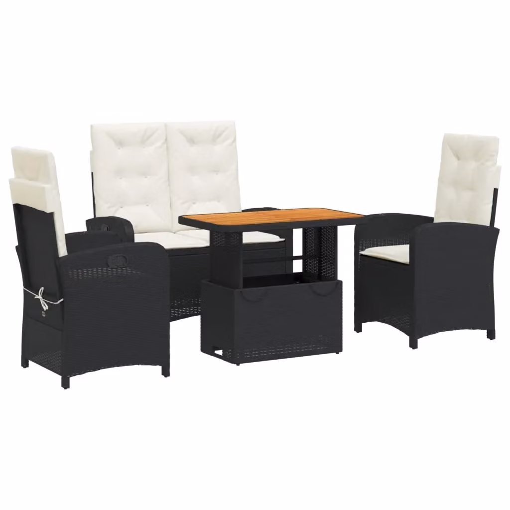 Set da pranzo da giardino vidaXL in legno di acacia oliato con 4 sedie in stile moderno per esterno – 2