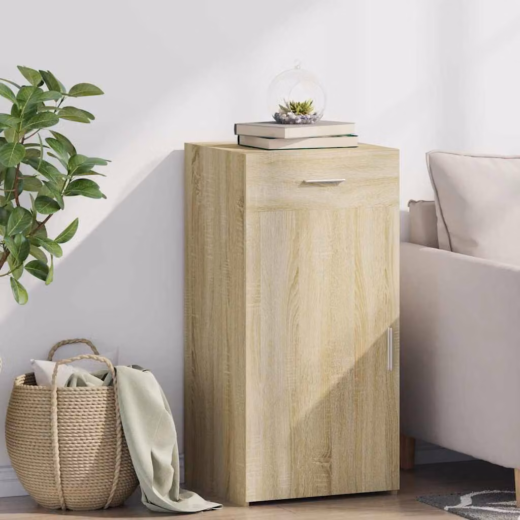 Credenza vidaXL in Rovere Sonoma e Legno Multistrato, L 45 cm x P 42,5 cm x H 93 cm
