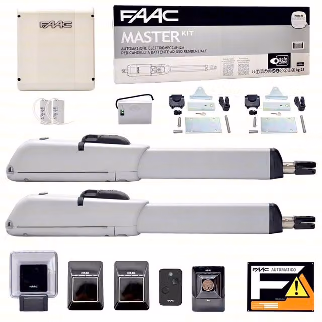 Kit Automazione per Cancello Battente FAAC MASTER KIT 415 230V Grigio