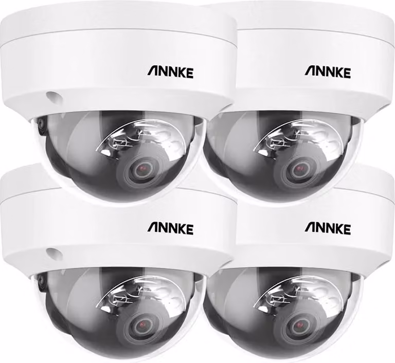 Telecamera di sicurezza, risoluzione 8MP, visione notturna a colori, confezione da 4 telecamere