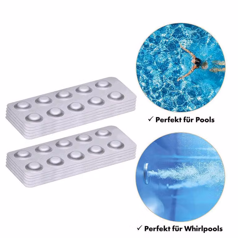 Compresse per il test di qualità dell'acqua della piscina Analisi del valore del pH e DPD1 per la vasca della piscina
