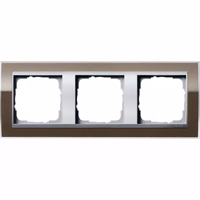 Gira 0213766 Cornice di copertura tripla per colore alluminio Gira Event marrone chiaro