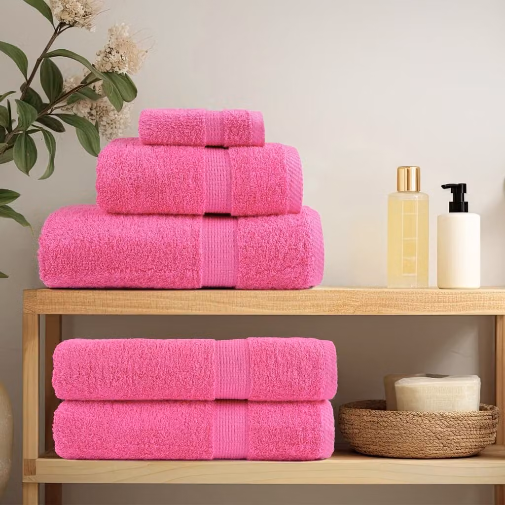 vidaXL Asciugamani per Sauna SOLUND 2 pz Rosa 80x200 cm 600 g/m²
