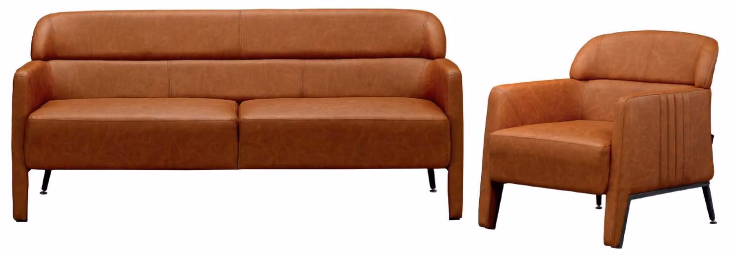 Set 2tlg Sofa Sessel Luxus Möbel Sofagarnitur Couch Sofa Polster Wohnzimmer Holz