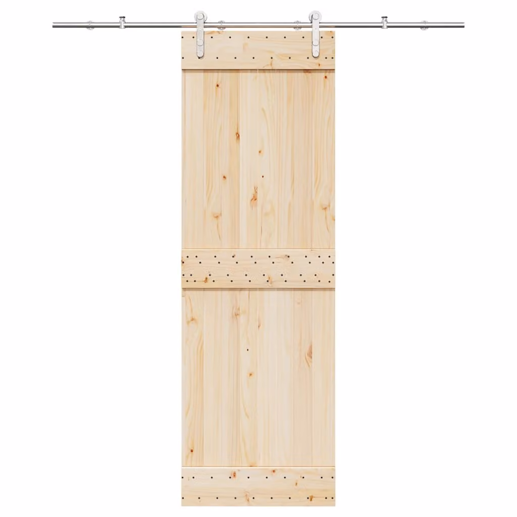 vidaXL Kit Binari per Porta Scorrevole in Acciaio Inossidabile Argento 183 cm