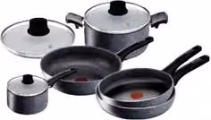 Set di pentole e padelle Lagostina Cucina Green 8 pezzi in alluminio antiaderente colore grigio – 1