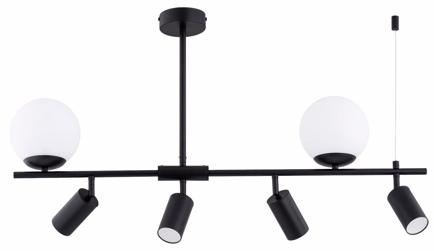 Lampada a sospensione NESKA bianco e nero 6xE14x15W in metallo, dimensioni: 51x88x15 cm, IP20, Alfa