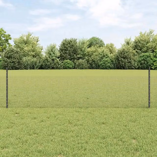 Recinzione in rete saldata con pali 100 x 0,5 m Grigio Rete 3336652