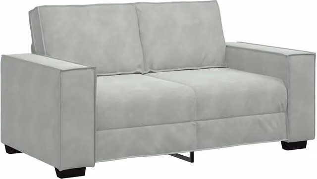 Divano | Divano da soggiorno | Sofa a 2 Posti Grigio Chiaro 160x78x84 cm in Velluto
