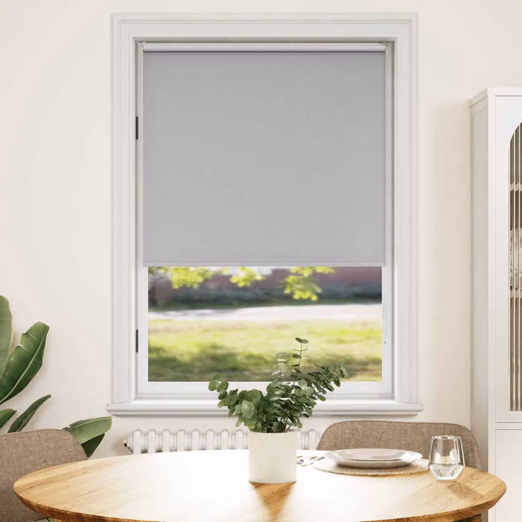 vidaXL Tenda a rullo oscurante termoisolante in poliestere, Grigio, L: 100 cm, H: 175 cm